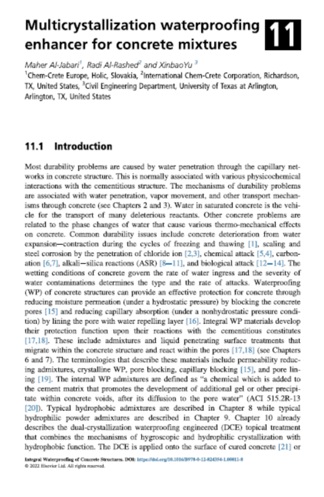 Multi-crystallization waterproofing enhancer for concrete mixtures ​